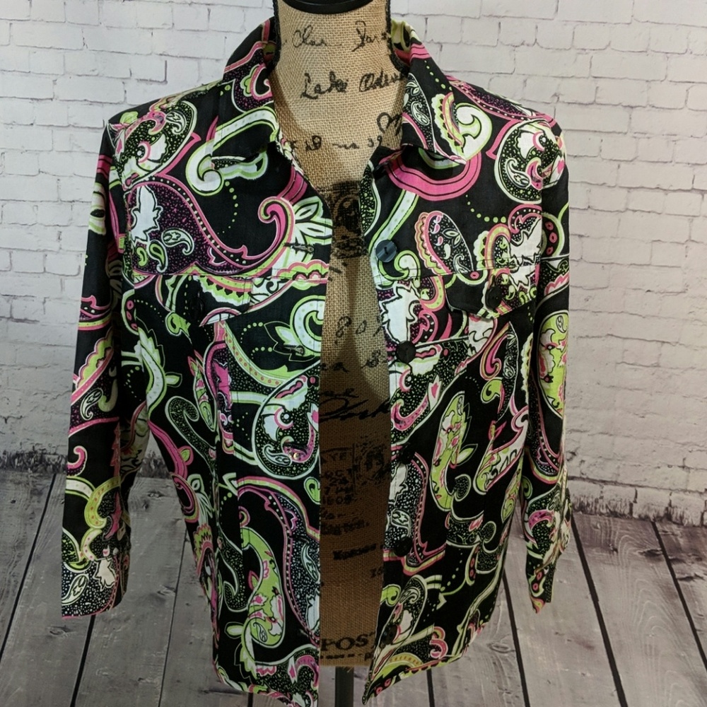 PATRICK CHRISTOPHER Paisley Crop Jacket